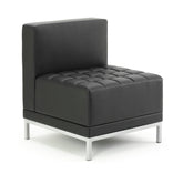 Infinity Modular Straight Back Sofa Black Soft Bonded Leather BR000200 DD